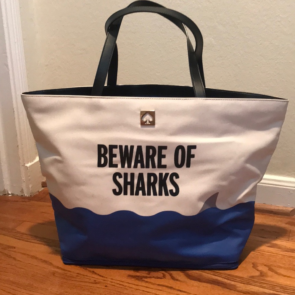 Kate Spade Beware of Sharks Tote New